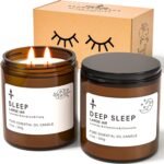 TRINIDa 2 Wicks Sleep Large Candle Gift Set, Candles Long Burning up to 100 Hours (14.2OZ), Scented Candles for Anxiety Relief & Perfect Sleep, Lavender Promotes Sleep, Chamomile Relieves Stress - Image 2