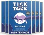 Tick Tock Wellbeing Bedtime Tea | Caffeine-Free Camomile, Lemon Balm, Lavender & Rooibos Tea | Naturally Calming Herbal Tea | Sleep Tea Bags | Sleep Aid | Pack of 6 x 20 Tea Bags (120 Teabags) - Image 2