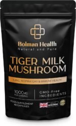 Tiger Milk Mushroom | 1000mg High Strength 30:1 Extract | Supports Lung Function, Respiratory Health, Immune Defence & Vitality | 60 Vegan Capsules | Non-GMO, Gluten-Free | Made in UK - Image 2