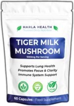 Tiger Milk Mushroom 1000mg per Serving – High Strength 30:1 Extract | Supports Lung Function, Respiratory Health & Immune Defence | 60 Vegan Capsules | UK Made | Non-GMO, Gluten-Free - Image 2