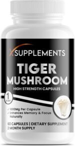 Tiger Milk Mushroom Capsules – 1000mg High Strength – Memory & Focus Support – 60 HPMC Vegan Capsules – 2 Month Supply – Respiratory & Lung Health – Natural Dietary Mushroom Supplement - Image 2