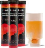Tonic Health Energy and Hydration Tablets - 15 Vitamins, Minerals, Plants with Panax Ginseng, No Sugar Effervescent Multivitamins - Rehydration Electrolytes Tablets, Blood Orange 60 Count - Image 2