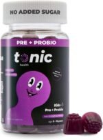 Tonic Health Kids Probiotic Gummies - 2 in 1 Prebiotics & Probiotics for Kids, No Added Sugar, Digestive System, Gut Health, Immune System, Ages 3-12, Vegan, Blackcurrant, Month Supply (60 Count) - Image 2