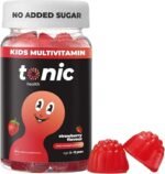 Tonic Health Kids Vitamins Gummies - 14 in 1 Kids Multivitamin with Vitamins A, C, D, E and Zinc, Strawberry Flavour, Month Supply (60 Count), Ages 3-12, No Added Sugar, No Sweeteners, Vegan - Image 2