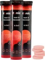 Tonic Health Rest and Recovery Effervescent Tablets - 300mg Elemental Magnesium, Ashwagandha, Lemon Balm - No Sugar, Magnesium Glycinate - Relax and Recharge, Strawberry 60 Count - Image 2