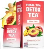 Total Tea Slimming Detox Tea Caffeine Free, Herbal Blend with Chamomile, Hibiscus and Ginger Root for Colon Cleanse Weight Management Drinks – Natural Ginger & Peach Tea (25 Bags) - Image 2