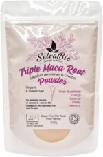 Triple Maca Root Powder, Organic Gelatinized, Certified, 250g from Peru, Women Hormonal Balance or for Men Prostate Support, by SelvaBio. - Image 2