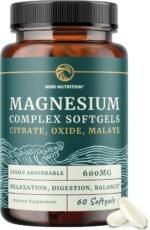 Triple Magnesium Complex Softgels | Citrate, Malate, & Oxide | Easy to Swallow, Highly Absorbable | High Strength Magnesium Supplements for Digestion, Calm, Relaxation & Leg Cramps Support | 60 Ct - Image 2