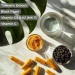 Turmeric Capsules with Black Pepper, Vitamin C, D3 and K2, 90 Count - High Strength Joint Health Supplement for Adults with Active Curcumin Extract Powder - A Natural Herbal Anti Inflammator - Image 2