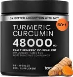 Turmeric Curcumin - 48000mg from a 60:1 Extract with 95% Curcuminoids - 800mg Per Serving - Black Pepper & MCT Oil for Enhanced Absorption - Third-Party Lab Tested - 60 Capsules - Image 2