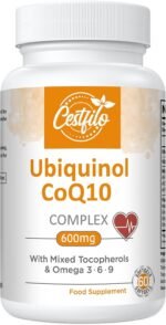Ubiquinol CoQ10 600mg Softgels - Active Form of CoQ10 Plus Vitamin E & Omega 3 6 9 - Advanced Antioxidant Coenzyme Q10 Supplement for Heart & Brain (60 Count, (Pack of 1)) - Image 2