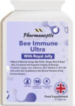 Ultra Bee Immune 60 Capsules Packed with Bee Pollen, Royal Jelly, Manuka Honey, Essential Vitamins and Minerals, Vitamin C, D & E, Zinc - Ginger Root & Elderberry - UK Manufactured - Image 2