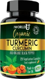 Ultra Pure Organic Turmeric Curcumin and Organic Black Pepper Capsules High Strength Food Supplement 120 Veg Capsules Soil Association Organic Certified and Vegetarian Society Approved - Made in UK - Image 2
