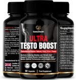 Ultra Testo Boost - Natural Testosterone Supplements for Men - 11 Botanical Ingredients Including Tribulus, Ashwagandha, Ginseng, Shilajit, Ginkgo & Rhodiola - 60 Booster Capsules - Image 2