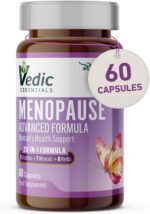 Vedic Menopause Supplement | 20 Vitamins, Minerals & Herbs- Red Clover, Sage, Primrose, Flaxseed, Ginseng | Perimenopause, Menopause Support- Hot Flashes Relief, Mood Swings, Fatigue | UK Made, Vegan - Image 2