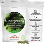 Vegan Super Greens Complex | 90 Capsules | 14 Nutrient-Rich Superfoods | Energy, Immunity & Digestion Support | Non-GMO, No Fillers | UK Made - Just Vitamins - Image 2