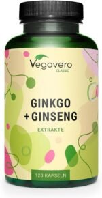 Vegavero Ginkgo Biloba 12000 mg & Panax Ginseng 2000 mg | High Strength Extracts | NO Additives, Lab-Tested | 120 Capsules (4 Month Supply) | Vegan - Image 2