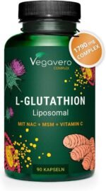 Vegavero L-Glutathione Complex | with Glycin, PureWay-C Vitamin C Liposomal and MSM | NO Additives | Vegan | 90 Capsules - Image 2