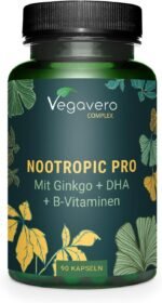 Vegavero Nootropics Brain Supplements | Ayurveda Products | NO Additives | Brahmi, Ginkgo, Panax Ginseng, DHA & B Vitamins | Vegan | 90 Capsules - Image 2