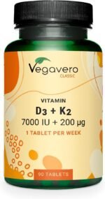 Vegavero Vitamin D3 7000 IU + 200 µg Vitamin K2 | 2 Year Supply | Made in UK VIT D | NO Additives | Vegan | High Strength Vitamin D3 K2 | 90 Tablets - Image 2