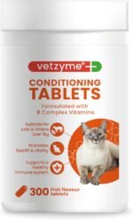Vetzyme Conditioning Tablets for Cats and Kittens (300 Tablets) - Promotes Health and Vitality, Supporting a Healthy Immune System - Image 2