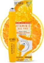 Victoria Beauty Vitamin C Eye Serum Roller - for Dark Circles, Puffy Eyes and Eye Bags - with Retinol and Vitamin E - 94% Natural, 15ml - Image 2