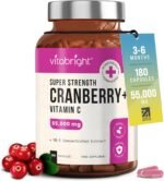 VitaBright Cranberry Tablets with Natural D-Mannose | 55,000mg | 180 Capsules | 3 Month Supply | Cranberry Supplements for Women with Vitamin C | No Added Sugar | High Strength Extract - Image 2