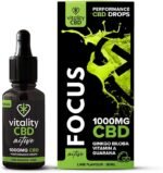 Vitality CBD Active Focus Drops with Ginkgo Biloba, Vitamin A, Guarana, 1000mg of CBD, 30ml, Lime Flavour, NO THC - Image 2