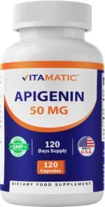 Vitamatic Apigenin 50mg - Sleep Support - 120 Vegetarian Capsules, (Pack of 1), 0.1 kg - Image 2