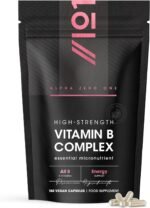Vitamin B Complex - All Eight B Vitamins for Energy Support – 180 Vegan Capsules - B1,B2,B3,B5,B6,B12 & D3 - Resealable and Recyclable Pouch by Alpha01 - Image 2