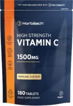 Vitamin C Tablets 1500mg | 180 Count | High Strength Vitamin C as Ascorbic Acid | Suitable for Vegetarian and Vegan | by Horbaach - Image 2