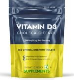 Vitamin D 1000iu - 1 Year Supply, 365 Easy-Swallow Vitamin D Tablets, Vegetarian Vitamin D3 1000iu, Optimal Strength Immune Support Vitamin D Supplement - Image 2