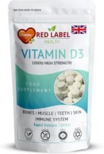 Vitamin D3 1000 IU, Pack of 30 Vitamin D Tablets (1 Month Supply), Healthy Teeth & Bones, Supports Immune System, High Strength Vitamin D Supplement for Men & Women, UK-Made - Image 2