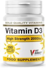 Vitamin D3-150 Soft Gel Capsules - High Strength 2000iu - Daily Supplement - Supports Overall Health - Improves Mood - Builds Strength - Vitamin D Tablets - Easy to Take - Image 2