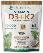 Vitamin D3 + K2 Softgels | High-Strength D3 with MK-7 | Omega-3 DHA/EPA, Astaxanthin, Black Seed Oil, Algal DHA, Immune & Bone Health Support | 180 Softgels - Image 2