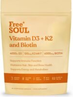Vitamin D3 + K2 and Biotin, 3 in 1 Complex | High Strength D3 4000IU, K2 MK-7 & Biotin 6000mcg | Immunity, Heart, Hair, Skin, Nails, Support | UK Made | Lab-Tested | 90 Capsules | Free Soul - Image 2
