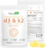 Vitamin D3&K2(MK7) Supplement Softgel, 4000 IU VIT + 100 MCG with Coconut Oil, 120 Easy-Swallow Vitamin D3 K2 Tablets, Gluten Free, High Strength Vegetarian Vitamin Supplements - Image 2