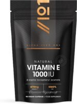 Vitamin E 1000IU D-Alpha Tocopherol – 100% Natural Vitamin E – 90 Vegan Capsules – Highly Absorbable – 3 Month Supply – Protects Cells from Oxidative Stress – by Alpha01 - Image 2