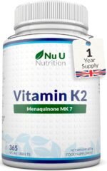 Vitamin K2 MK7 200mcg - 365 Vegan Tablets not Capsules - 1 a Day - 1 Year Supply - High Strength VIT K2 Menaquinone - Easy to Swallow - Made in The UK - Nu U Nutrition - Image 2
