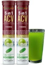 Vitaminnica ACV 5in1 Moringa Effervescent Tablets- 1100mg | Green Apple Flavor | Natural Energy & Immunity Booster with Antioxidants to Control Cravings -15 Tablets (2) - Image 2