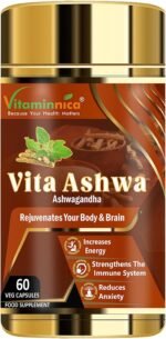 Vitaminnica Ashwagandha Capsules 500mg (5:1 Extract with with 10% Withanolides)- 100% Pure Withania Somnifera Root Extract – Natural Stress Relief, Energy & Stamina Booster – 60 Veg Capsules - Image 2