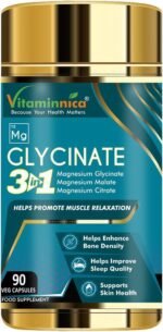 Vitaminnica Magnesium Glycinate 3-in-1 Complex- 90 Veg Capsules | Glycinate, Citrate & Malate- Triple High Absorption 384mg Elemental Vegan Supplement | Supports Muscle Relaxation and Stress - Image 2