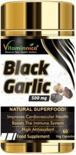 Vitaminnica Natural Black Garlic Capsules Superfood Immunity Booster - Heart & Weight Management - Detox Antioxidant Supplement | 60 Veg Capsules - Image 2