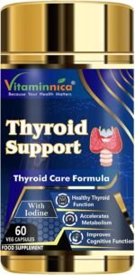 Vitaminnica Thyroid Support- Advanced Formula for Thyroid Health - Energy & Focus Formula with Iodine, Vitamin D3 Complex, Zinc, Selenium, Ashwagandha, Copper | Vegan | 60 Capsules - Image 2