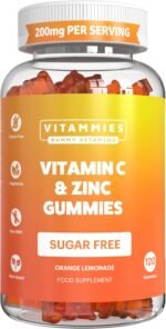 Vitammies Vegan Sugar Free Vitamin C and Zinc Gummies – Chewable Orange Lemonade Flavor Gummies Vitamins Adults and Kids – 200mg Vitamin C Per Serving for Daily Wellness (120 Units) - Image 2