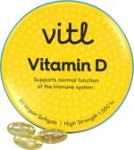 Vitl Vitamin D3, 30 Vegan Capsules - High Strength 1000 IU Softgels - Supports The Immune System, Bones & Joints, Teeth, Muscles & Heart - Easy to Swallow - Pocket-Sized Tin - Image 2
