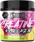 Warrior Creatine Monohydrate + Collagen Powder 270g - Pure Hydrolysed Peptides (Bovine) - Supports Muscle Recovery - Workout Supplement for Women and Men (not Tablet) - 30 Servings (Citrus Blast) - Image 2