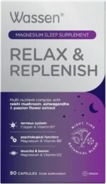 Wassen Relax & Replenish 90 Magnesium Capsules | Magnesium Sleep Supplements Supporting Psychological Function | Ashwagandha to Help Relaxation | Passion Flower Capsules | Reishi Mushroom & Lavender - Image 2