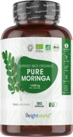 WeightWorld Organic Moringa Capsules | 1650mg | 180 Vegan Capsules | 2 Months Supply | Soil Association Certified | Bio-Organic Pure Moringa Powder Supplement | Gluten-Free, Non-GMO & GMP-Approved - Image 2
