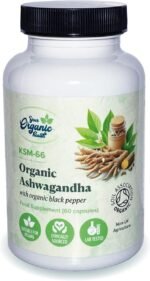 Your Organic Health - Organic Ashwagandha KSM-66-500mg - 60 Capsules: 2-Month Supply - with Black Pepper - High Strength Potent 12:1 Extract - Stress Relief Supplement - Soil Association Certified - Image 2